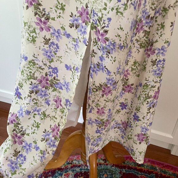 ASTR the Label Purple Floral Cottagecore Midi Dress - Picture 7 of 8
